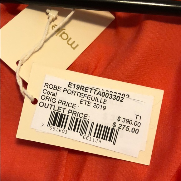 Maje Red Retta Ruffle Wrap Dress - Picture 3 of 3